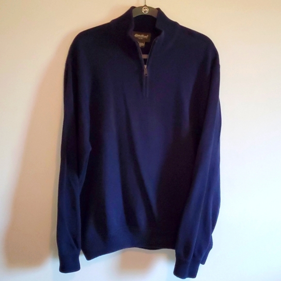 Eddie Bauer Quarter Zip Men's Sweater - Picture 1 of 3